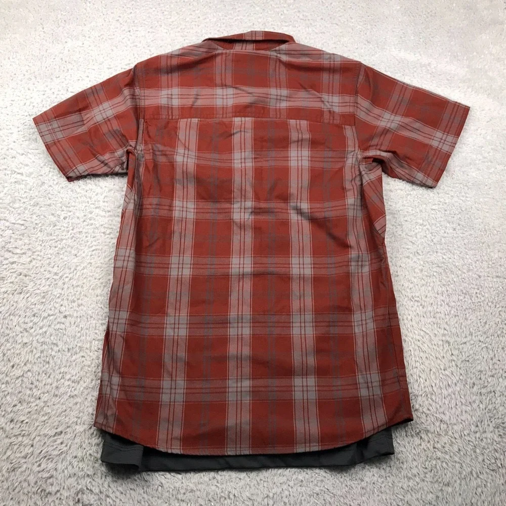 Vertx Guardian Stretch SS Shirt Mens S Mahogany Block Plaid‎ Performance NEW NWT